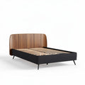 Bed van hout en stof voor slaapkamer - 200 x 160 x 90cm